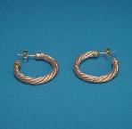 3mm Braided Cable Earrings